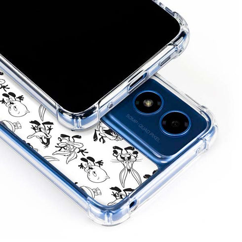 Looney Tunes Big Head Pattern Moto G 5G (2024) Clear Case