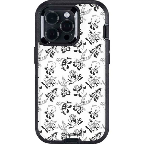 Looney Tunes Big Head Pattern Otterbox Defender iPhone Skin