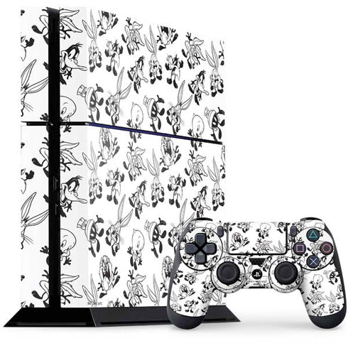 Looney Tunes Big Head Pattern PS4 Console and Controller Bundle Skin