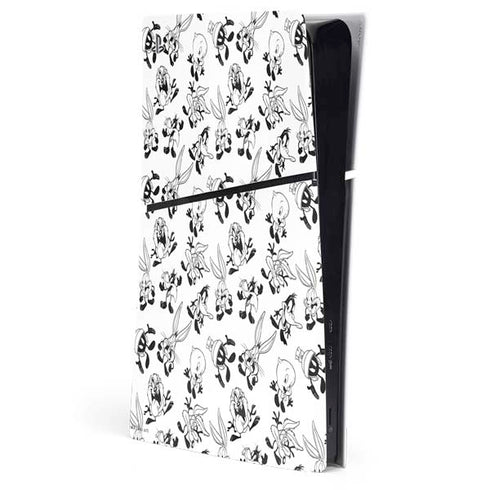 Looney Tunes Big Head Pattern PS5 Slim Digital Edition Console Skin