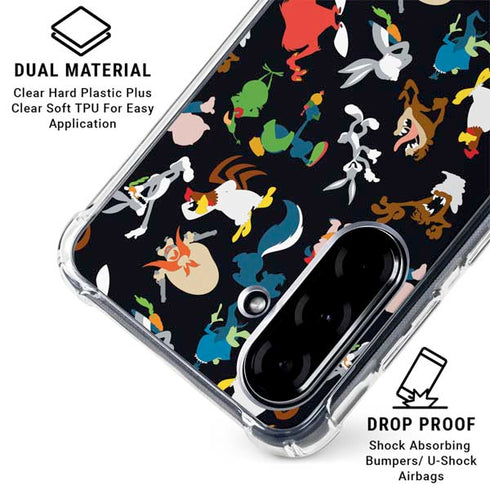 Looney Tunes Identity Pattern Galaxy A36 5G Clear Case