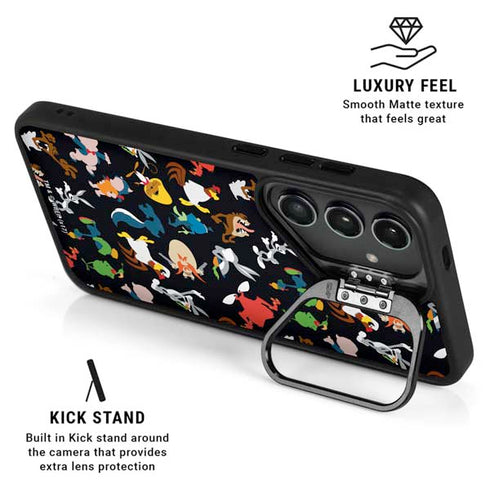 Looney Tunes Identity Pattern Galaxy S25 Kickstand Case