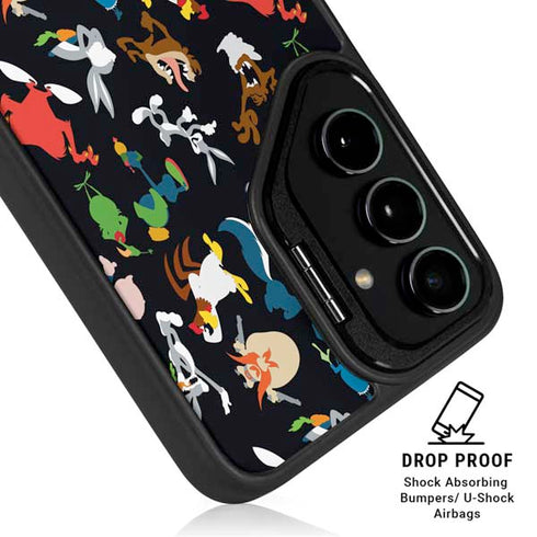 Looney Tunes Identity Pattern Galaxy S25 Plus Kickstand Case