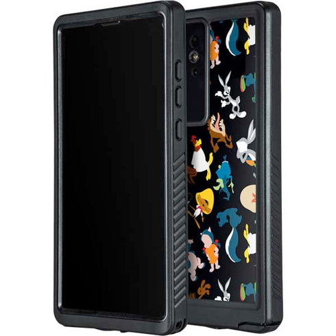Looney Tunes Identity Pattern Galaxy S24 Ultra Waterproof Case