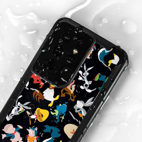 Looney Tunes Identity Pattern Galaxy S24 Ultra Waterproof Case