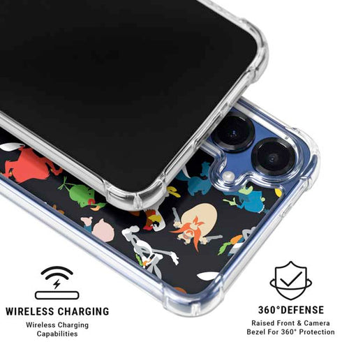 Looney Tunes Identity Pattern Galaxy S25 Plus Clear Case