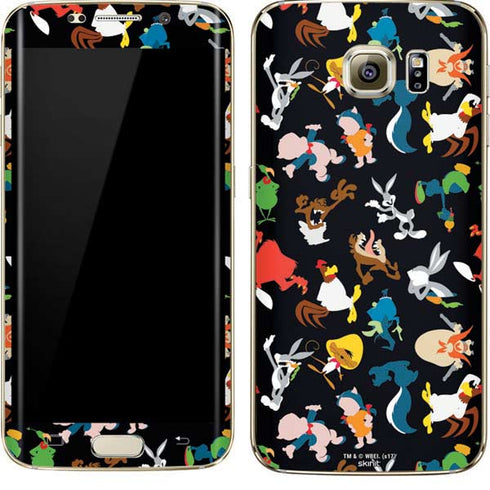 Looney Tunes Identity Pattern Galaxy S7 Edge Skin