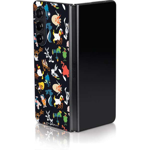 Looney Tunes Identity Pattern Galaxy Z Fold5 5G Skin