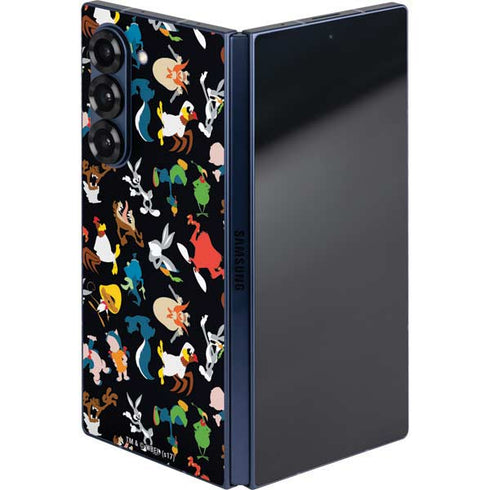 Looney Tunes Identity Pattern Galaxy Z Fold6 Skin