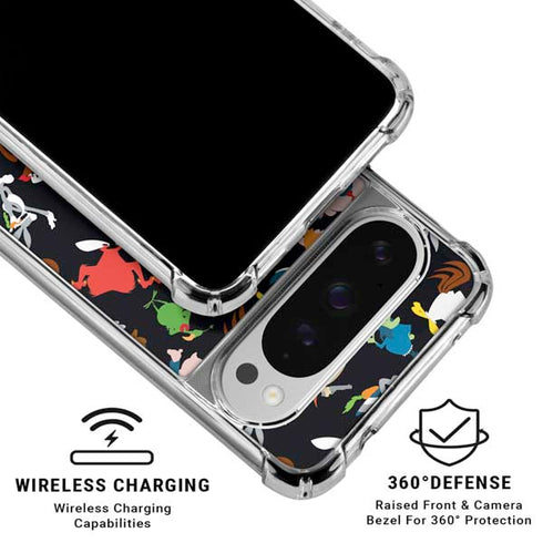 Looney Tunes Identity Pattern Google Pixel 10 Pro XL Clear Case