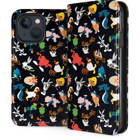 Looney Tunes Identity Pattern iPhone 13 Folio Case
