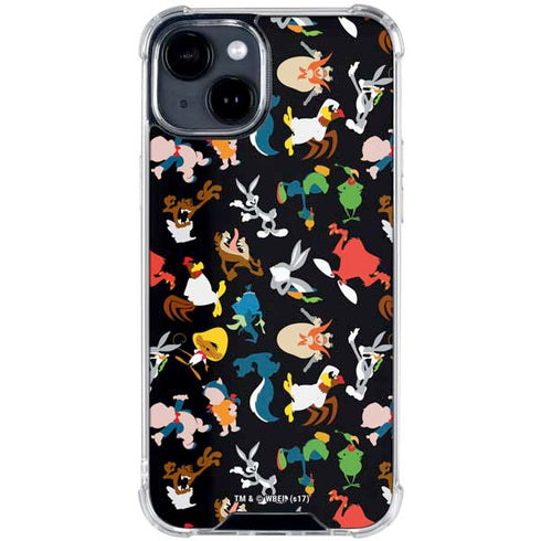 Looney Tunes Identity Pattern iPhone 15 Clear Case