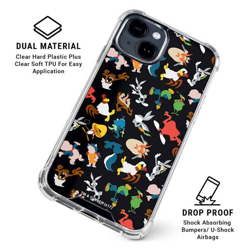 Looney Tunes Identity Pattern iPhone 15 Clear Case