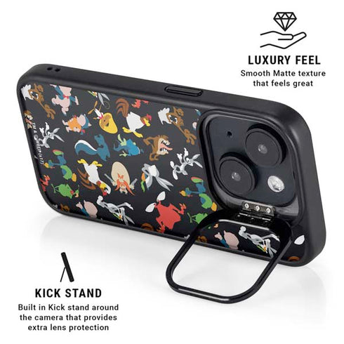 Looney Tunes Identity Pattern iPhone 15 Kickstand Case