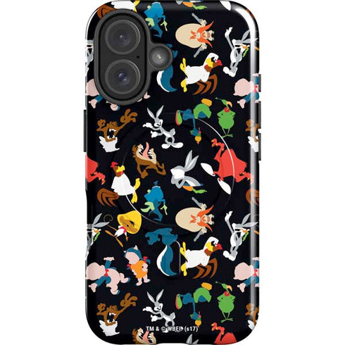 Looney Tunes Identity Pattern iPhone 16 Magsafe Impact Case