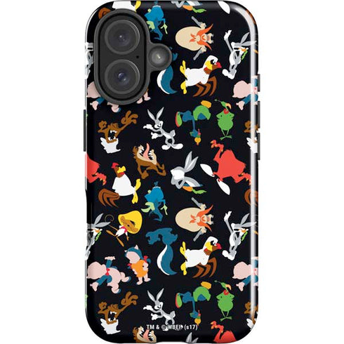 Looney Tunes Identity Pattern iPhone 16 Plus Impact Case
