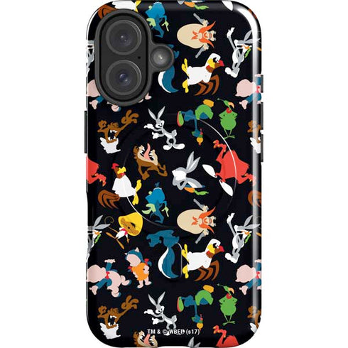 Looney Tunes Identity Pattern iPhone 16 Plus Magsafe Impact Case