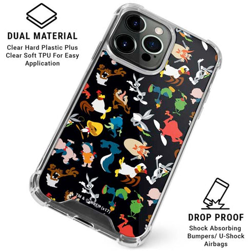 Looney Tunes Identity Pattern iPhone 16 Pro Clear Case