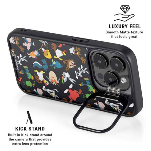 Looney Tunes Identity Pattern iPhone 16 Pro Kickstand Case
