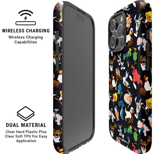 Looney Tunes Identity Pattern iPhone 16 Pro Magsafe Impact Case