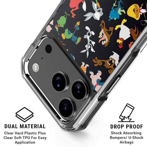 Looney Tunes Identity Pattern iPhone 18 Pro Clear Case
