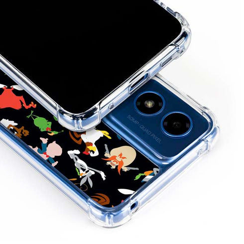 Looney Tunes Identity Pattern Moto G Play 4G (2024) Clear Case