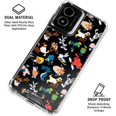 Looney Tunes Identity Pattern Moto G Power 5G (2024) Clear Case