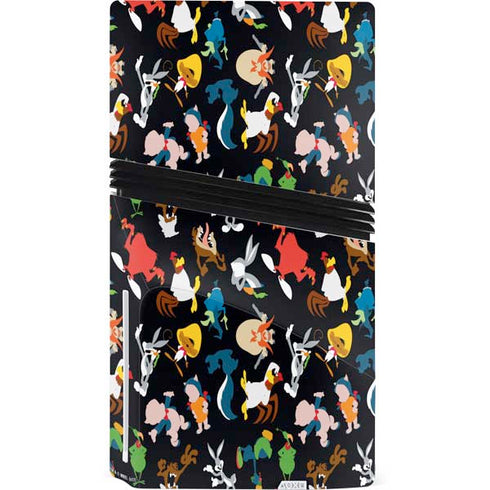 Looney Tunes Identity Pattern PS5 Pro Disk Bundle Skin