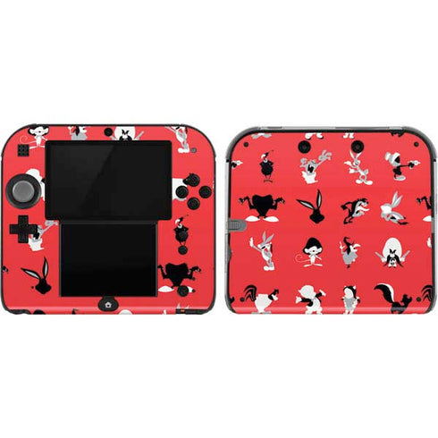 Looney Tunes Identity Red Pattern Nintendo 2DS Skin