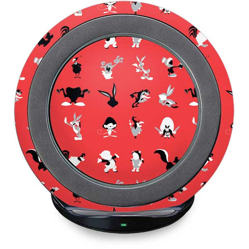 Looney Tunes Identity Red Pattern Fast Charge Wireless Charging Stand Skin