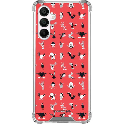 Looney Tunes Identity Red Pattern Galaxy A16 5G Clear Case