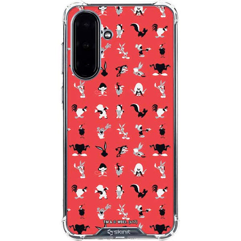 Looney Tunes Identity Red Pattern Galaxy A36 5G Clear Case