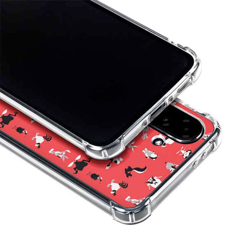 Looney Tunes Identity Red Pattern Galaxy A36 5G Clear Case