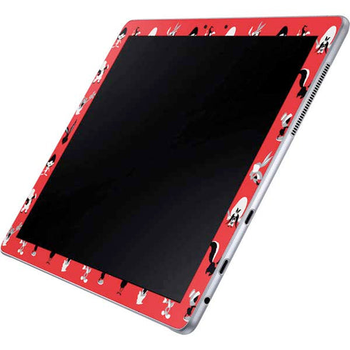 Looney Tunes Identity Red Pattern Galaxy Book 12in Skin