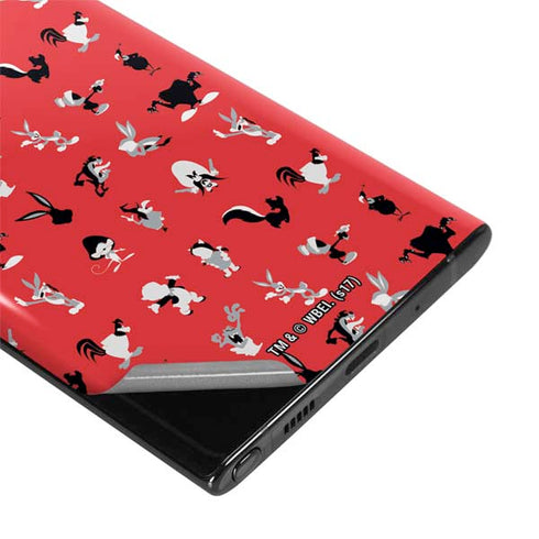 Looney Tunes Identity Red Pattern Galaxy Note 10 Plus Skin