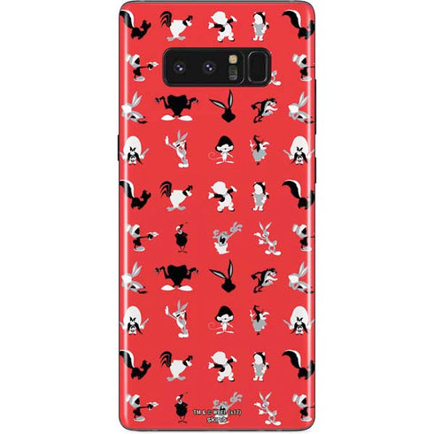 Looney Tunes Identity Red Pattern Galaxy Note 8 Skin