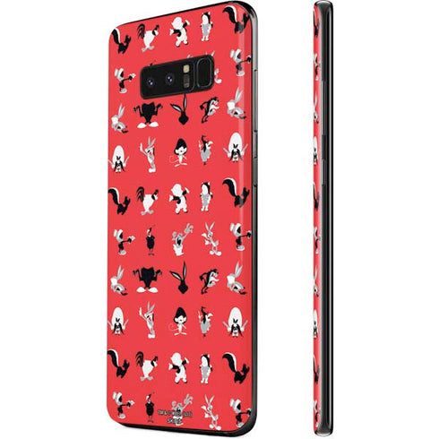 Looney Tunes Identity Red Pattern Galaxy Note 8 Skin
