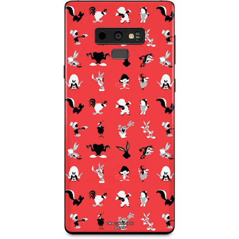 Looney Tunes Identity Red Pattern Galaxy Note 9 Skin