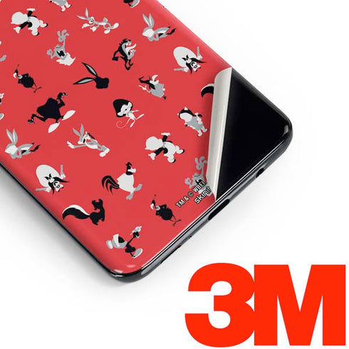 Looney Tunes Identity Red Pattern Galaxy S10 Plus Skin