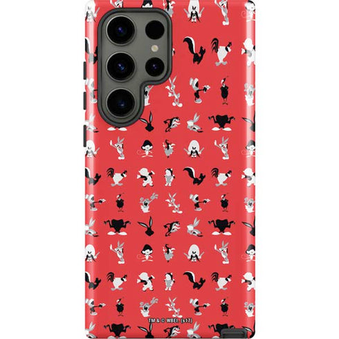 Looney Tunes Identity Red Pattern Galaxy S23 Ultra Pro Case