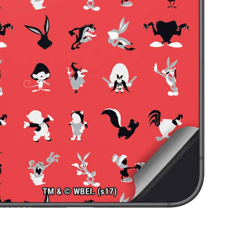 Looney Tunes Identity Red Pattern Galaxy S24 Plus Skin