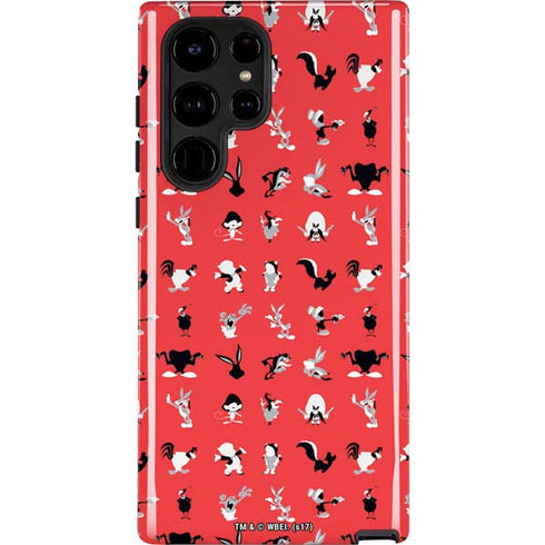 Looney Tunes Identity Red Pattern Galaxy Cases