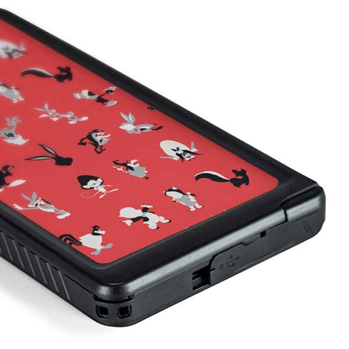 Looney Tunes Identity Red Pattern Galaxy S24 Ultra Waterproof Case