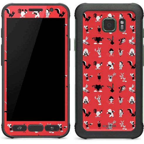 Looney Tunes Identity Red Pattern Galaxy S7 Active Skin