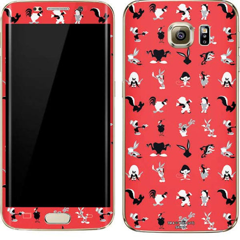 Looney Tunes Identity Red Pattern Galaxy S7 Edge Skin