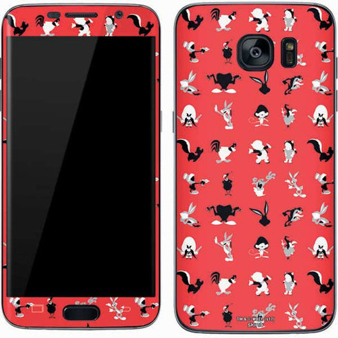 Looney Tunes Identity Red Pattern Galaxy S7 Skin