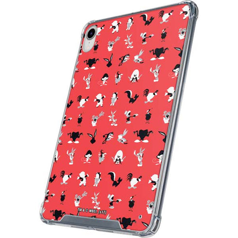 Looney Tunes Identity Red Pattern iPad 11th Gen (2025) Clear Case