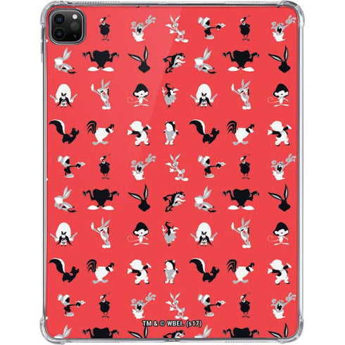 Looney Tunes Identity Red Pattern iPad Pro 11in (2024) Clear Case