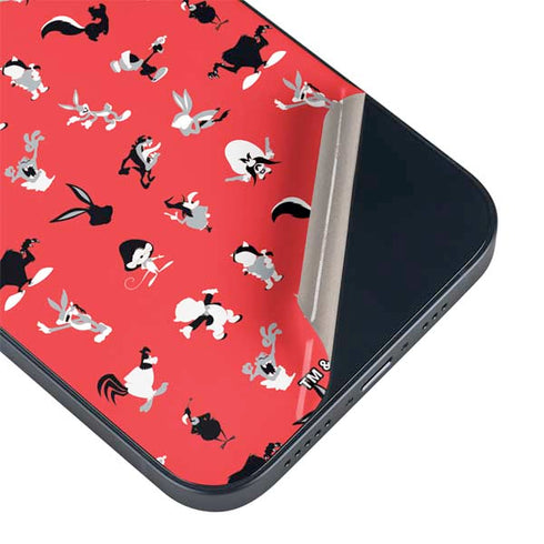 Looney Tunes Identity Red Pattern iPhone 15 Skin