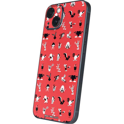 Looney Tunes Identity Red Pattern iPhone 15 Skin